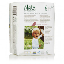 Naty by Nature Babycare 6 ekoloģiskās autiņbiksītes bērniem 16+ kg) 18 gab., ECO, EKO - BIO