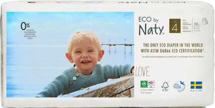 Naty by Nature Babycare 4 экологические трусики - штанишки, 8-15 кг. 36 шт. EKO, ECO - BIO