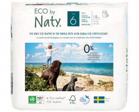 Naty by Nature Babycare 6 экологические трусики 16+ кг. 18 шт., ECO, EKO - BIO