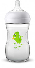 SCF 070/24 Philips Avent Natural barošanas pudelīte 260ml 1+ lēna plūsma DINO