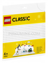 11010 LEGO® Classic Белая базовая пластина, c 4+ лет NEW 2020!(Maksas piegāde eur 3.99)