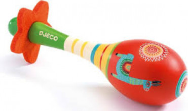 DJ06008 DJECO Mūzikas instruments - Koka marakass
