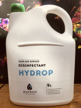 TOP!!! Purenn HYDROP dezinfekcijas līdzeklis uz ūdeņraža peroksīda bāzes paredzēts dažādu virsmu un roku dezinfecēšanai, 5L, Var iegādāties TIKAI VEIKALĀ!!!