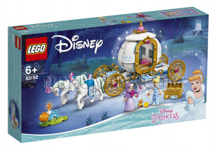 43192 LEGO® Disney Princess Pelnrušķītes karaliskā kariete, no 6+ gadiem NEW 2021!