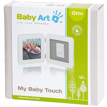 Baby Art Print Frame My baby Touch komplekts mazuļa pēdiņu/rociņu nospieduma izveidošanai, white
