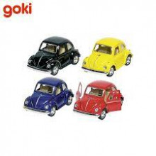 Goki mašīnīte - Volkswagen Classical Beetle (10cm)(1967) ar atveramām durvīm, 12159