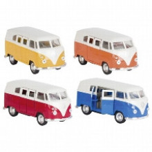 Goki mašīna - Volkswagen mikrobusiņš ar atveramām durvīm 1962 (12cm garumā) no 3 gadiem, PF976