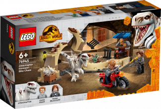 76945 LEGO® Jurassic World Atrociraptors: pakaļdzīšanās ar motociklu,no 6+ gadiem, NEW 2022! (Maksas piegāde eur 3.99)