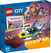 60355 LEGO® City Ūdens policijas detektīvu misijas, no 6+ gadiem, NEW 2022! (Maksas piegāde eur 3.99)