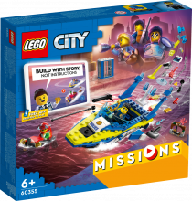 60355 LEGO® City Детективные миссии водной полиции, с 6+ лет, NEW 2022! (Maksas piegāde eur 3.99)