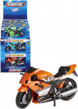 Teamsterz Motocikls apm. 13cm gars, Oranžā krāsā 3+ gadiem (cena par 1gab.)