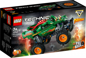 42149 LEGO® Technic Monster Jam™ Dragon™, no 7+ gadiem, NEW 2023!