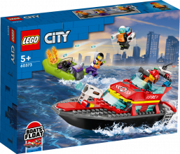 60373 LEGO® City Спасательный пожарный катер, с 5+ лет, NEW 2023!