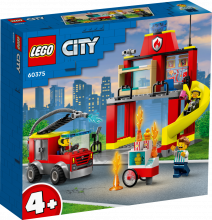 60375 LEGO® City Ugunsdzēsēju depo un ugunsdzēsēju auto, no 4+ gadiem, NEW 2023!