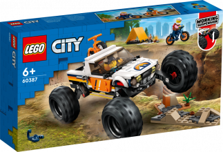 60387 LEGO® City Piedzīvojumi ar 4x4 bezceļu auto, no 6+ gadiem, NEW 2023!