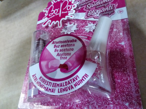 Izpārdošana! Bopo Noņemama nagu laka uz ūdens bāzes ar spīdumiņiem 1gb. + krāsu mainošs lūpu balzāms. SPĪDĪGIE LĀSUMIŅI