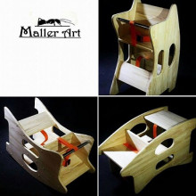 Transformējamais koka krēsliņs Trickywood 3 vienā