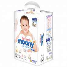 Moony Natural uzvelkamās biksītes M (5-10kg) 46gab