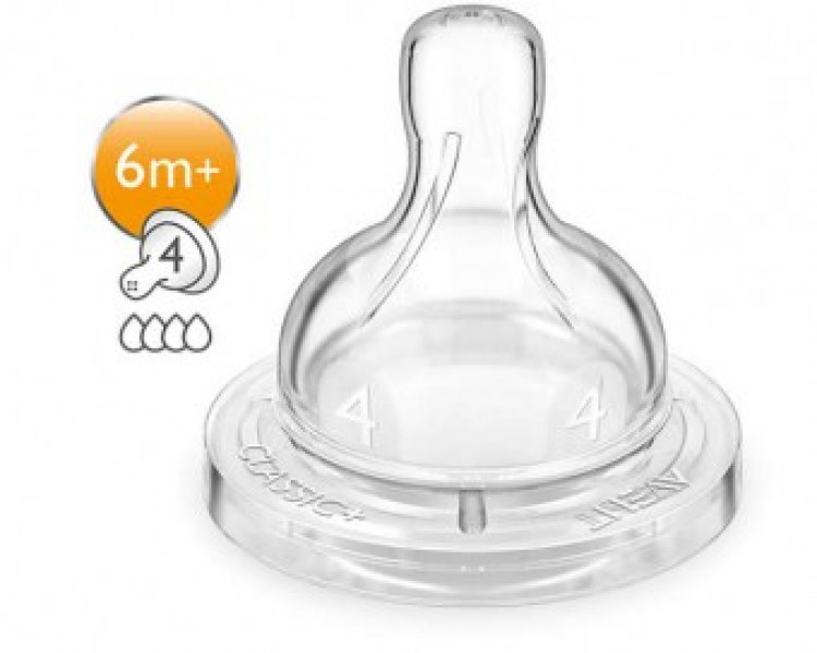 PHILIPS AVENT SCF634/27 Classic Barošanas pudeļu knupīši 6+mēn. (2gab.)