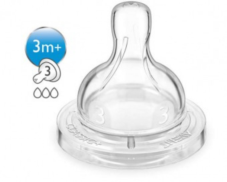 PHILIPS AVENT SCF633/27 Clasic Соски для бутылочки 3+мес. (2 шт.)