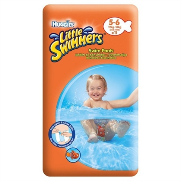 Huggies Little Swimmers peldbiksītes, 5-6 izmērs, (12-18kg.), 11 gab.