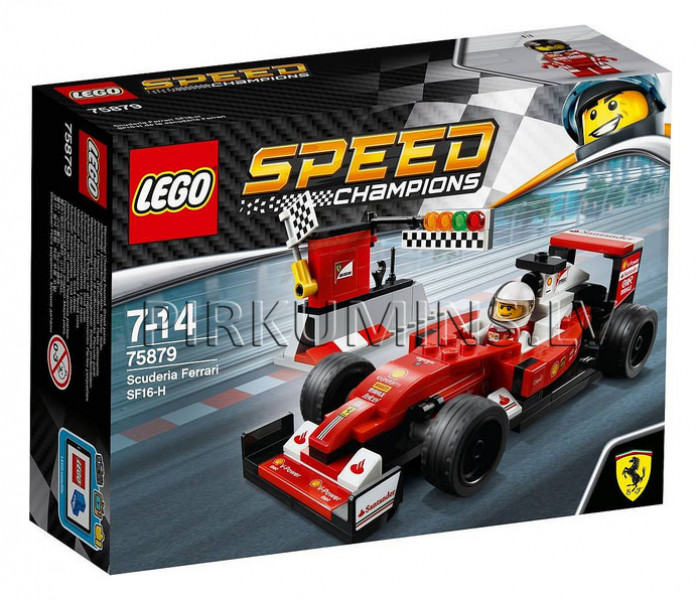 75879 LEGO® Speed Champions Scuderia Ferrari SF16-H, no 7 līdz 14 gadiem (pieejams tikai ierodoties veikalā, Republikas laukumā 3)