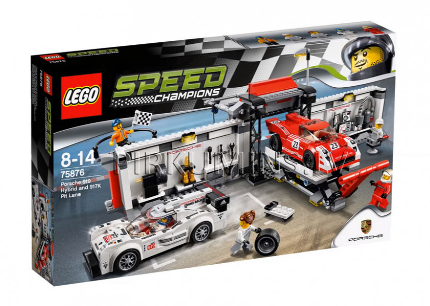 75876 LEGO Speed Champions Porsche 919 Hybrid and 917K Pit Lane, c 8 до 14 лет