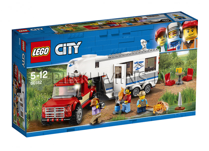 60182 LEGO® City Auto ar pieāķējamu furgonu, no 5 līdz 12 gadiem NEW 2018!