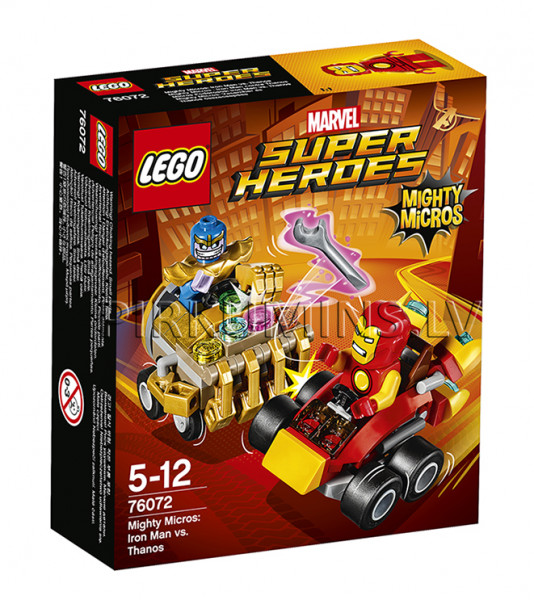 76072 LEGO® Super Heroes Mighty Micros: Железный человек против Таноса, c 5 до 12 лет