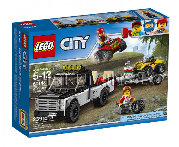 60148 LEGO® City Команда для гонок на квадроциклах, c 5 до 12 лет