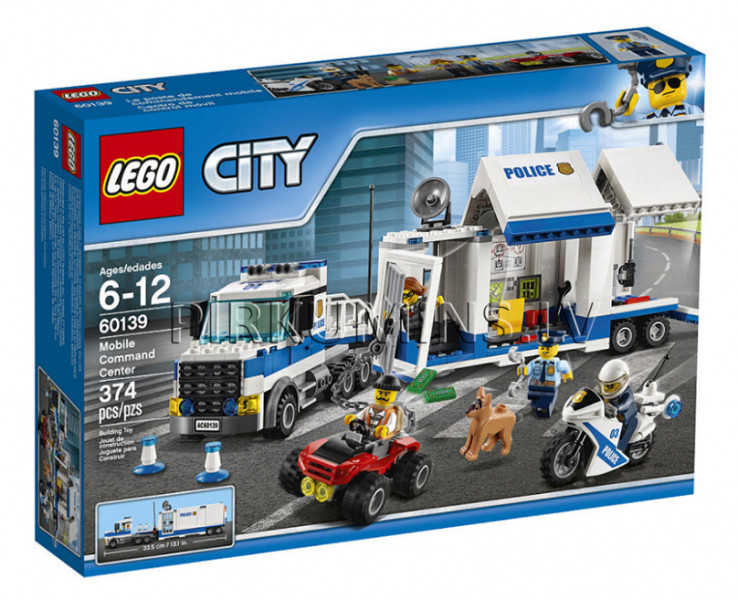 60139 LEGO® City Мобильный командный центр, c 6 до 12 лет (Maksa par piegādi - 3.99 eur)