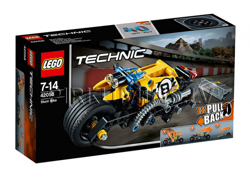 42058 LEGO® Technic Kaskadieru motocikls, no 7 līdz 14 gadiem