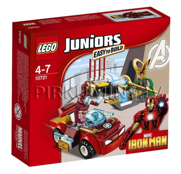 10721 LEGO® Juniors Iron Man vs Loki, no 4 līdz 7 gadiem