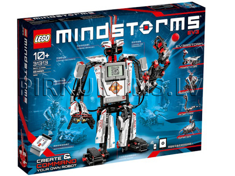 31313 LEGO Mindstorms EV3 Robots, no 10 gadiem (JAUNAIS MINDSTORMS LEGO 51515 BŪS PIEEJAMS NO 15.oktobra