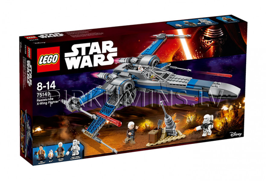 75149 LEGO Star Wars Resistance X-Wing Fighter, no 8 līdz 14 gadiem