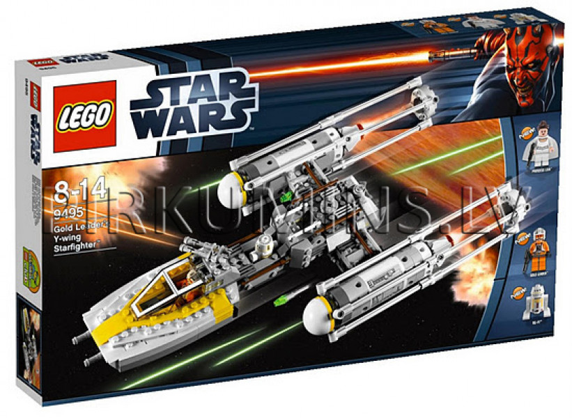 9495 LEGO Star Wars Gold Leaders Y-wing Starfighter, no 8 līdz 14 gadiem