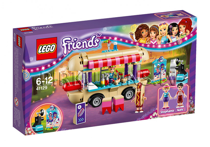 41129 LEGO Friends Atrakciju parks: Furgons ar hot-dogiem, no 6 līdz 12 gadiem