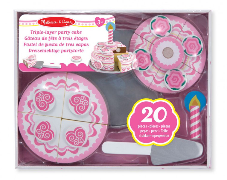 Melissa & Doug rotaļlieta koka svētku torte, 14069