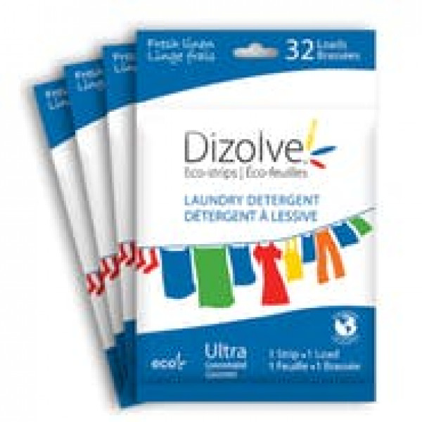 AKCIJA!!! Dizolve Eco-strips veļas mazgāšanas plāksnītes 32 mazgāšanas reizēm