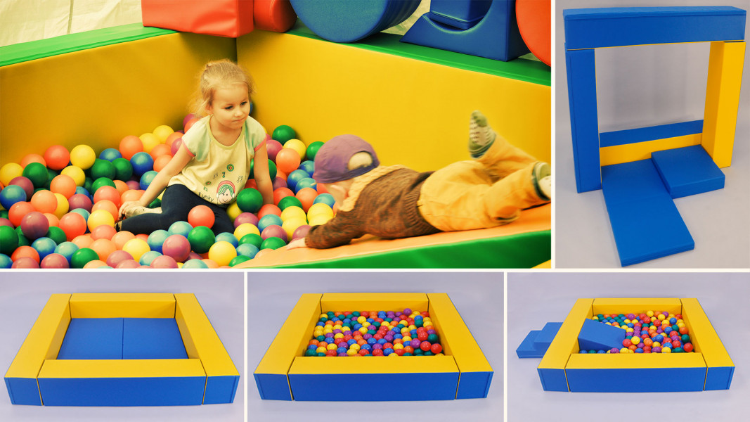 Iglu Soft bumbu baseins - rotaļu laukums, rotaļām telpās un arā, ražots Latvijā