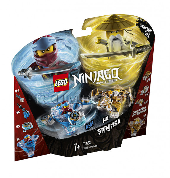 70663 LEGO® Ninjago Spinjitzu Nya un Wu, no 7+ gadiem NEW 2019!