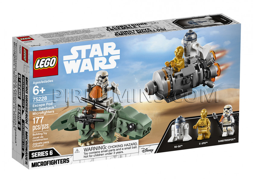 75228 LEGO® Star Wars Mikrocīnītāji: Escape Pod pret Dewback™, no 6+ gadiem NEW 2019!
