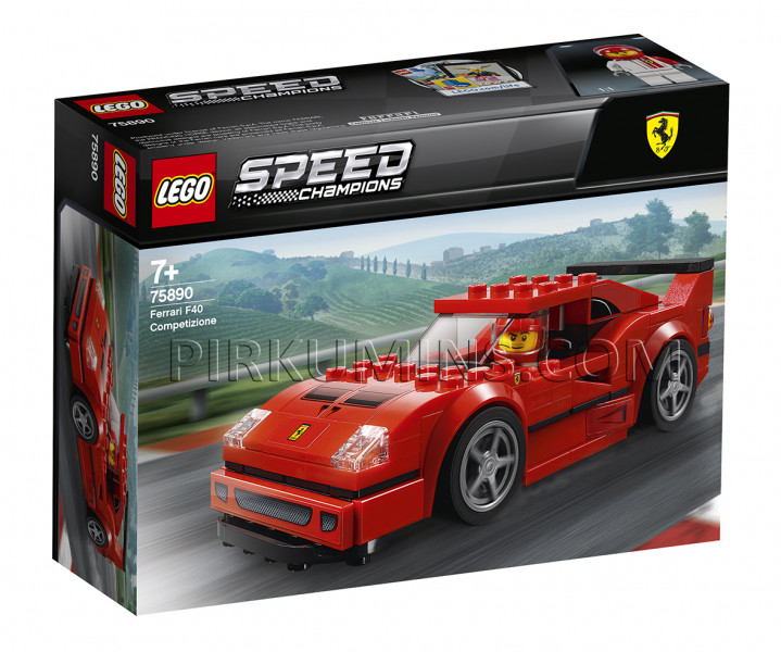 75890 LEGO® Speed Champions Ferrari F40 Competizione, no 7+ gadiem NEW 2019!