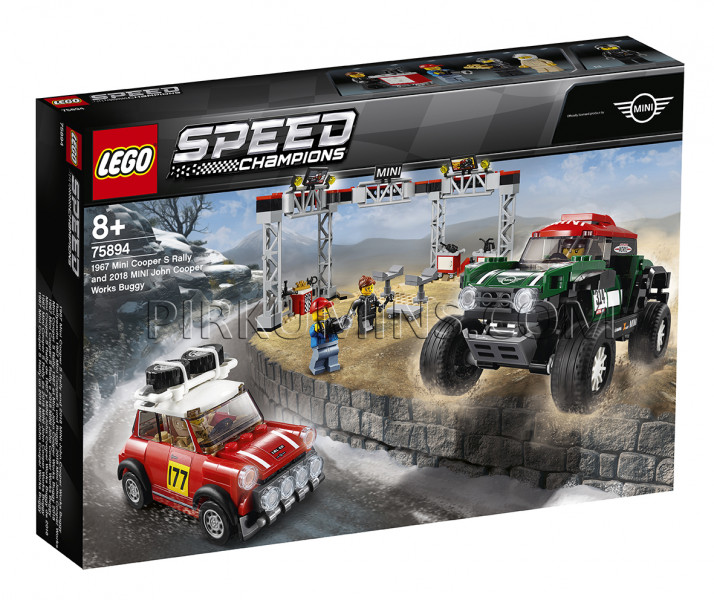75894 LEGO® Speed Champions Автомобили 1967 Mini Cooper S Rally и 2018 MINI John Cooper Works Buggy, c 8+ лет NEW 2019!