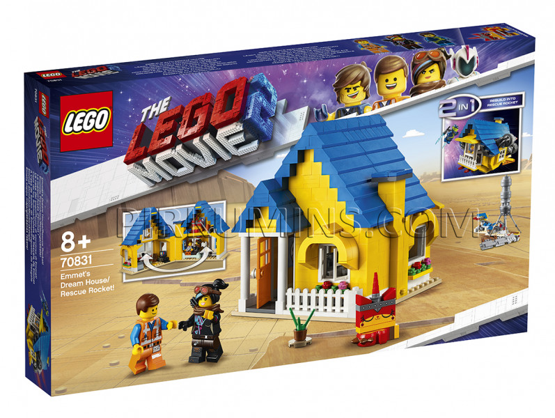 70831 LEGO® Movie Emeta sapņu māja/glābšanas raķete!, no 8+ gadiem NEW 2019!