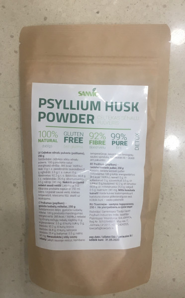 Ceļtekas sēnalu pulveris (psilliums), 250 g