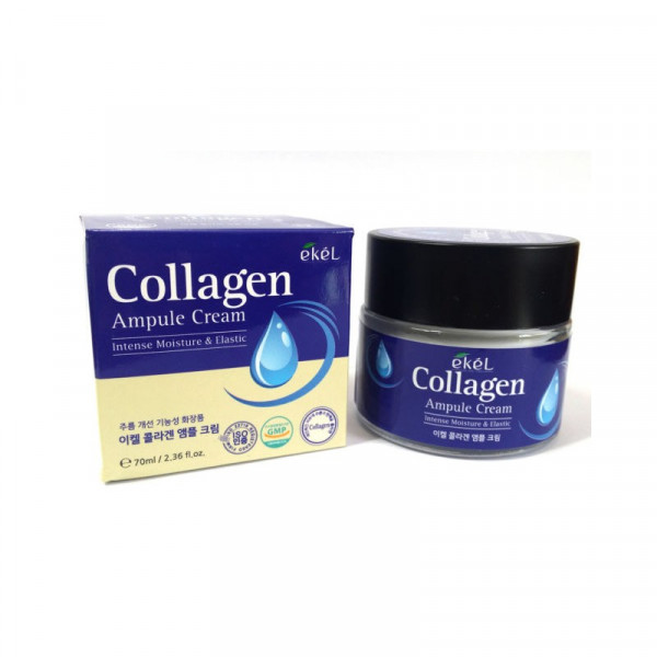 Ekel Collagen Ampoule Cream Увлажняющий лифтинговый крем с коллагеном, 70ml