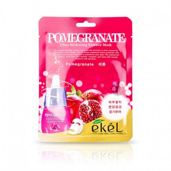 Ekel Pomegranate Ultra Hydrating Essence Mask Тканевая лифтинговая маска против морщин с экстрактом граната