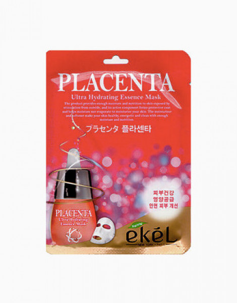 Izpārdošana! 19.01.2023 Ekel Placenta Ultra Hydrating Essense Mask Pretnovecošanās reģenerējoša auduma maska ar placentu