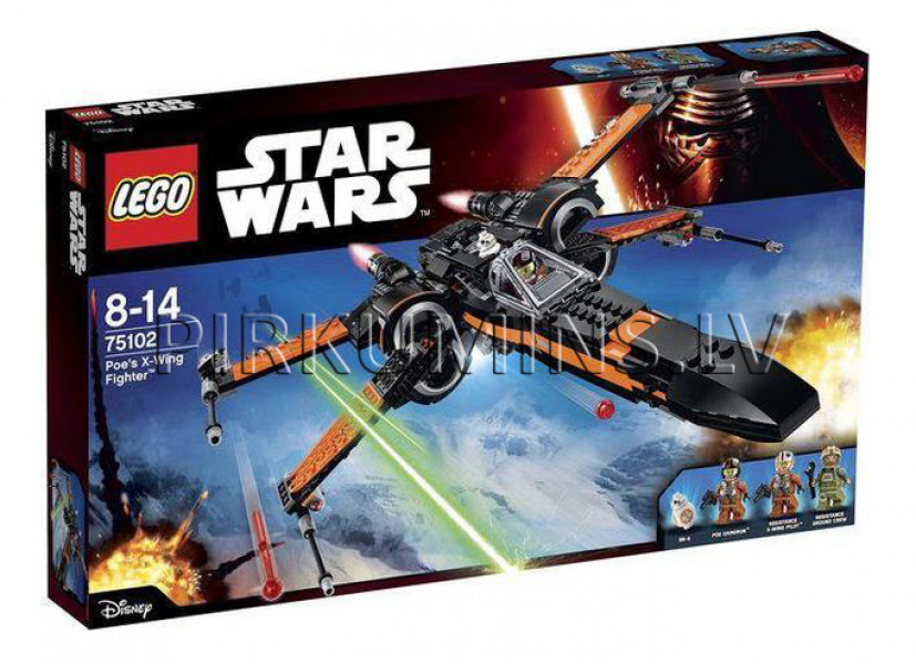 75102 LEGO Star Wars Poe's X-Wing Fighter, c 8 до 14 лет